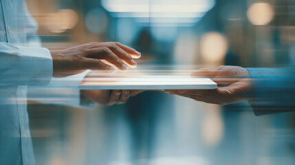 Hands engage in joint venture deal negotiation showcasing collaboration and technology