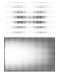Square Halftone Dot Gradient Pattern – Retro Comic Style Dotted Texture Background for Graphic Design and Print Art