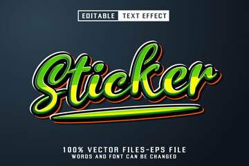 Sticker Editable Text Effect