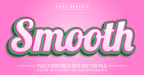 Smooth font Text effect editable