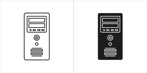 Black and white set pc system unit