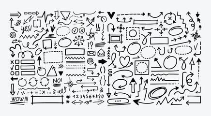 Hand Drawn Simple Arrow Set