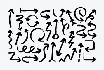 Digital Brush Painted Arrow Set