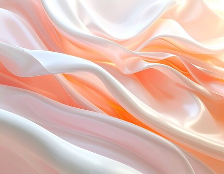 Soft, flowing silk fabric in pastel hues