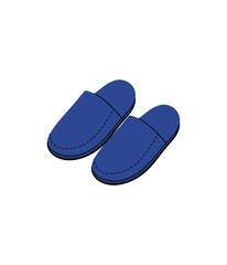 blue flip flops