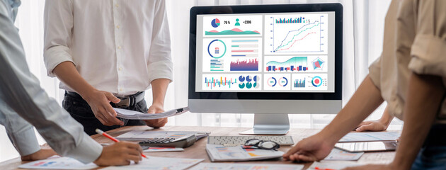 Business data dashboard provide brisk business intelligence analytic for marketing strategy planning