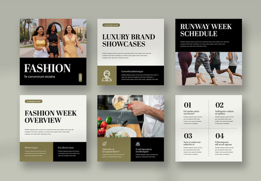 Fashion Week Social Media Post Layout