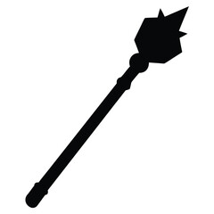 Royal Scepter Silhouette Monarch Symbol Authority Power Leadership Royalty