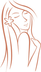 Cosmetic Beauty Women Spa Fashion Skin Care Salon Hair Business Logo Icon template