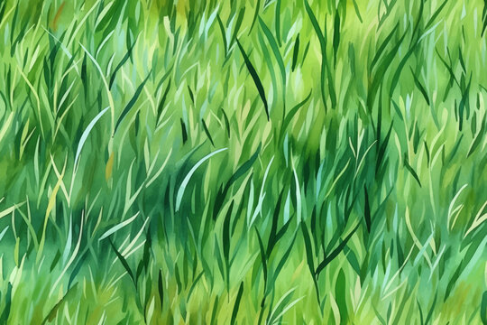 beautiful seamless tiled green grass vector texture for nature and background design concept