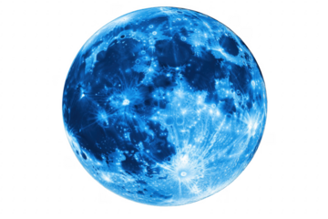 Glowing celestial orb isolated on a transparent background