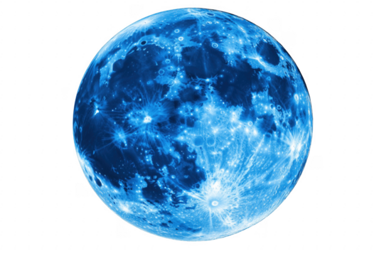 Glowing celestial orb isolated on a transparent background