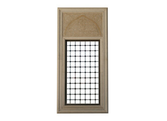 Traditional Ottoman Window with Geometric Lattice Design, Geometrik Kafes Desenli Geleneksel Osmanlı Penceresi