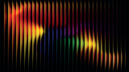 Abstract colorful vertical lines blending into a gradient light spectrum