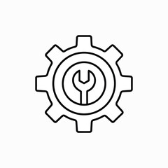 central gear a large gear with a wrench vector template