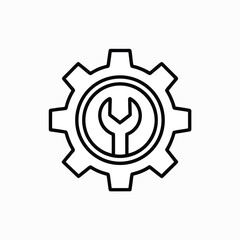 central gear a large gear with a wrench vector template