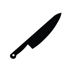 Chef Knife Silhouette Kitchen Tool Sharp Blade Cutlery Cookware Equipment Metal