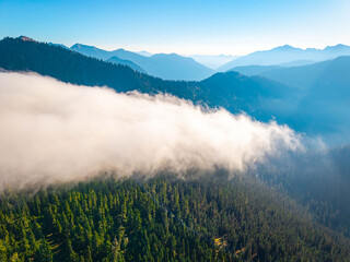 Aerial View of Mt. Baker-Snoqualmie National Forest