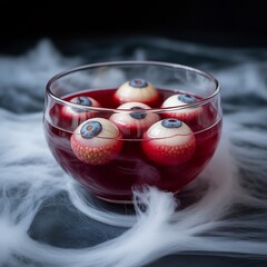 Eyeball punch bowl for a spooky halloween party