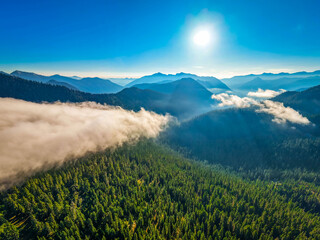 Aerial View of Mt. Baker-Snoqualmie National Forest