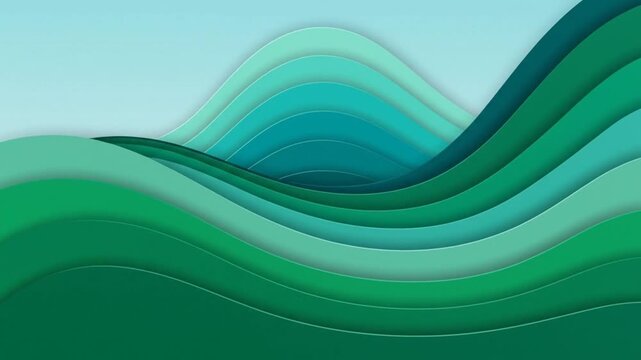 ベクター風景 陰影が織りなす丘の絶景