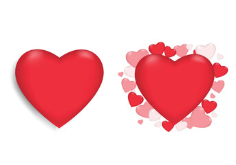 HEART vector Beautiful heart card  background.