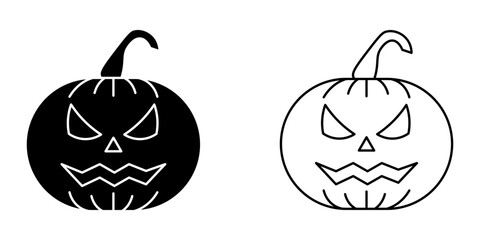 Pumpkin set icon, vectors illustration on white background