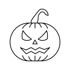 Pumpkin icon, vectors illustration on white background