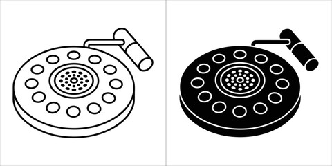 Vintage rotary dial telephone