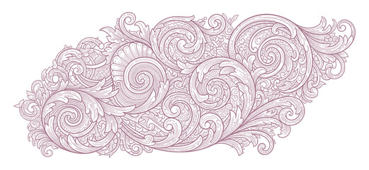 Luxury decorative vector elements set, rococo and baroque style, vintage luxury royal vignette