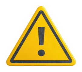 Warning sign alerting drivers urban area graphic design bright isolated on transparent background