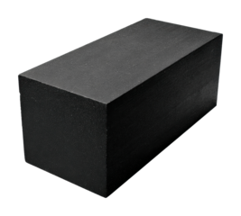 Creating black foam blocks for various craft projects workshop diy isolated on transparent background