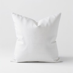 White decorative cushion on neutral background  