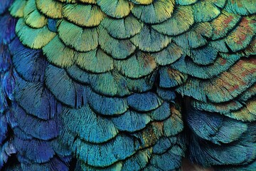 Iridescent Peacock Feathers