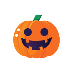 halloween jack o lantern vector icon on white background 