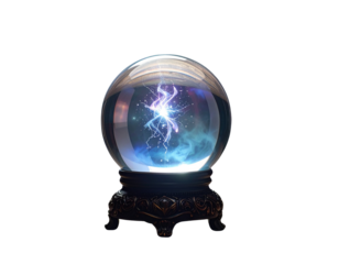  Mystical Witch Crystal Ball – Magical Divination Object Isolated on Transparent Background PNG
