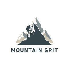 Mountain Grit Hiker and Adventure Logo