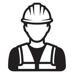 Construction worker icon vector