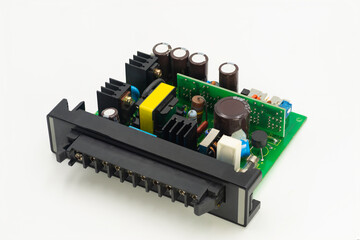 Industrial switching power supply isolated on white background