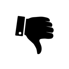 A Black Thumbs Down Icon Symbolizing Disapproval Or A Negative Vote