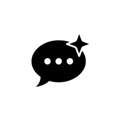 Sparkling Conversation A Chat Bubble Icon with a Touch of Brilliance