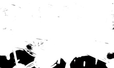 Abstract black and white grunge texture isolated on white background