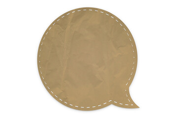 Blank Brown Cardboard Paper Speech Bubble PNG Transparent