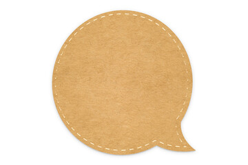 Blank Brown Cardboard Paper Speech Bubble PNG Transparent