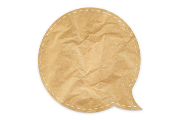 Blank Brown Cardboard Paper Speech Bubble PNG Transparent