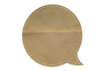 Blank Brown Cardboard Paper Speech Bubble PNG Transparent