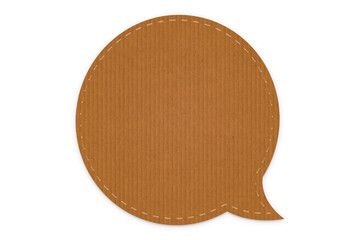 Blank Brown Cardboard Paper Speech Bubble PNG Transparent