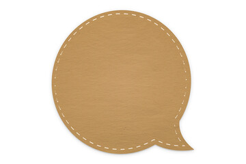 Blank Brown Cardboard Paper Speech Bubble PNG Transparent