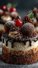 Double-Layer Chocolate Cherry Dessert