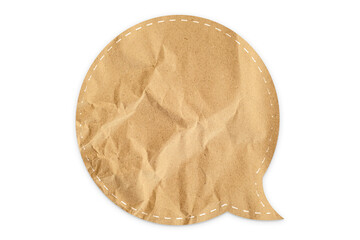Blank Brown Cardboard Paper Speech Bubble PNG Transparent